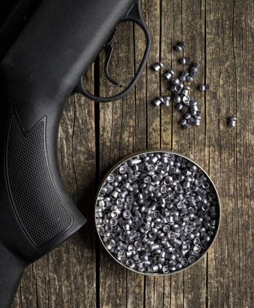 Lead airgun pellets and airgun.